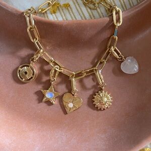 Semi precious Charm Necklace